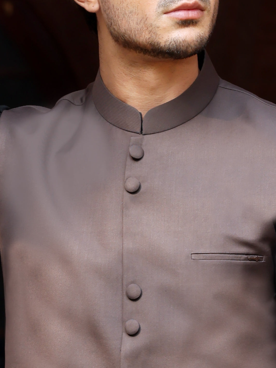 Dark Brown Suiting Waistcoat - AL-WC-358