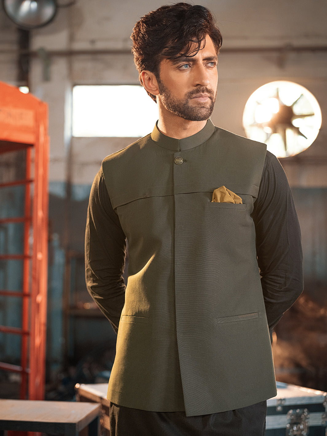Green Suiting Waistcoat - AL-WC-376