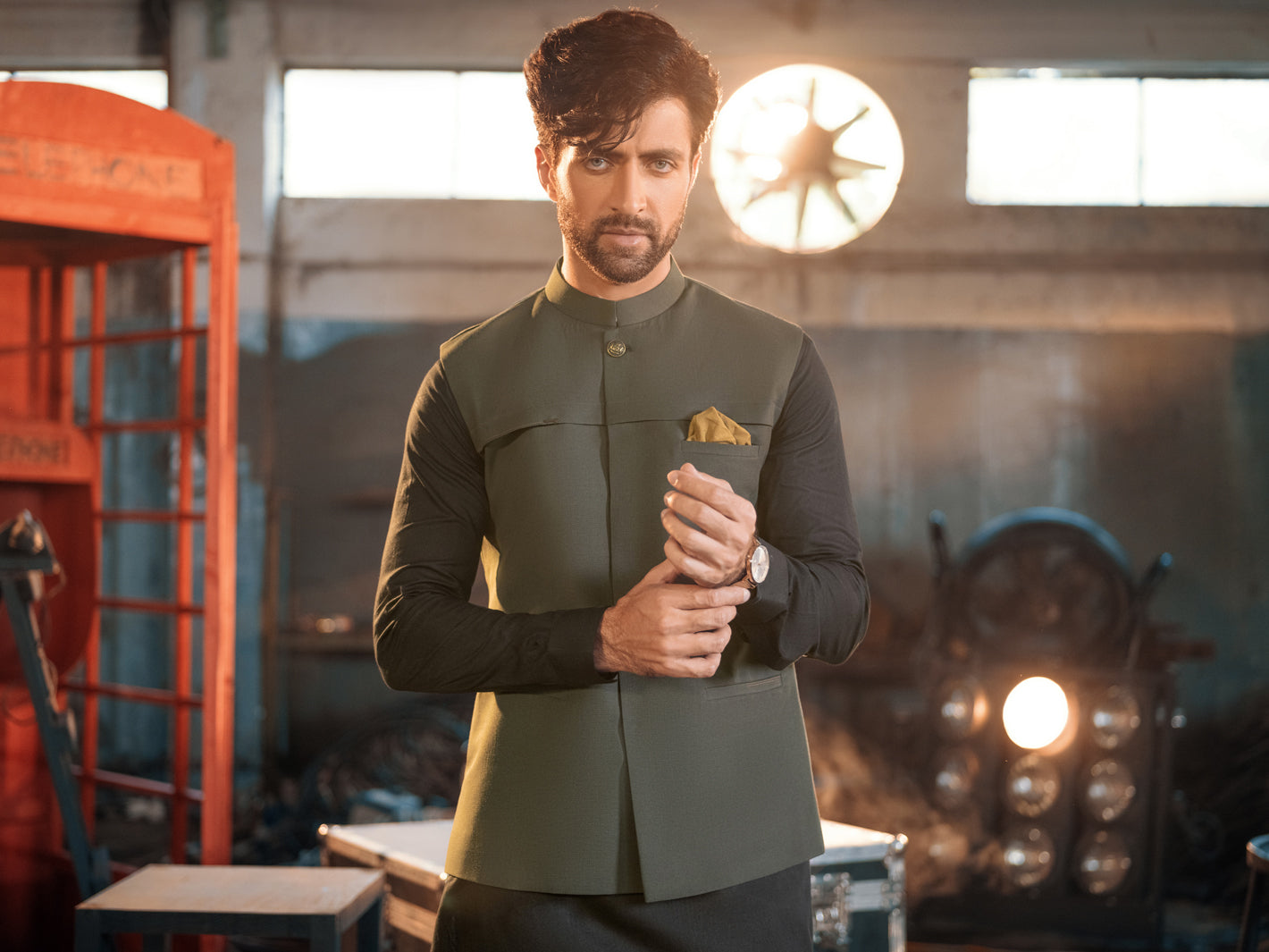 Green Suiting Waistcoat - AL-WC-376