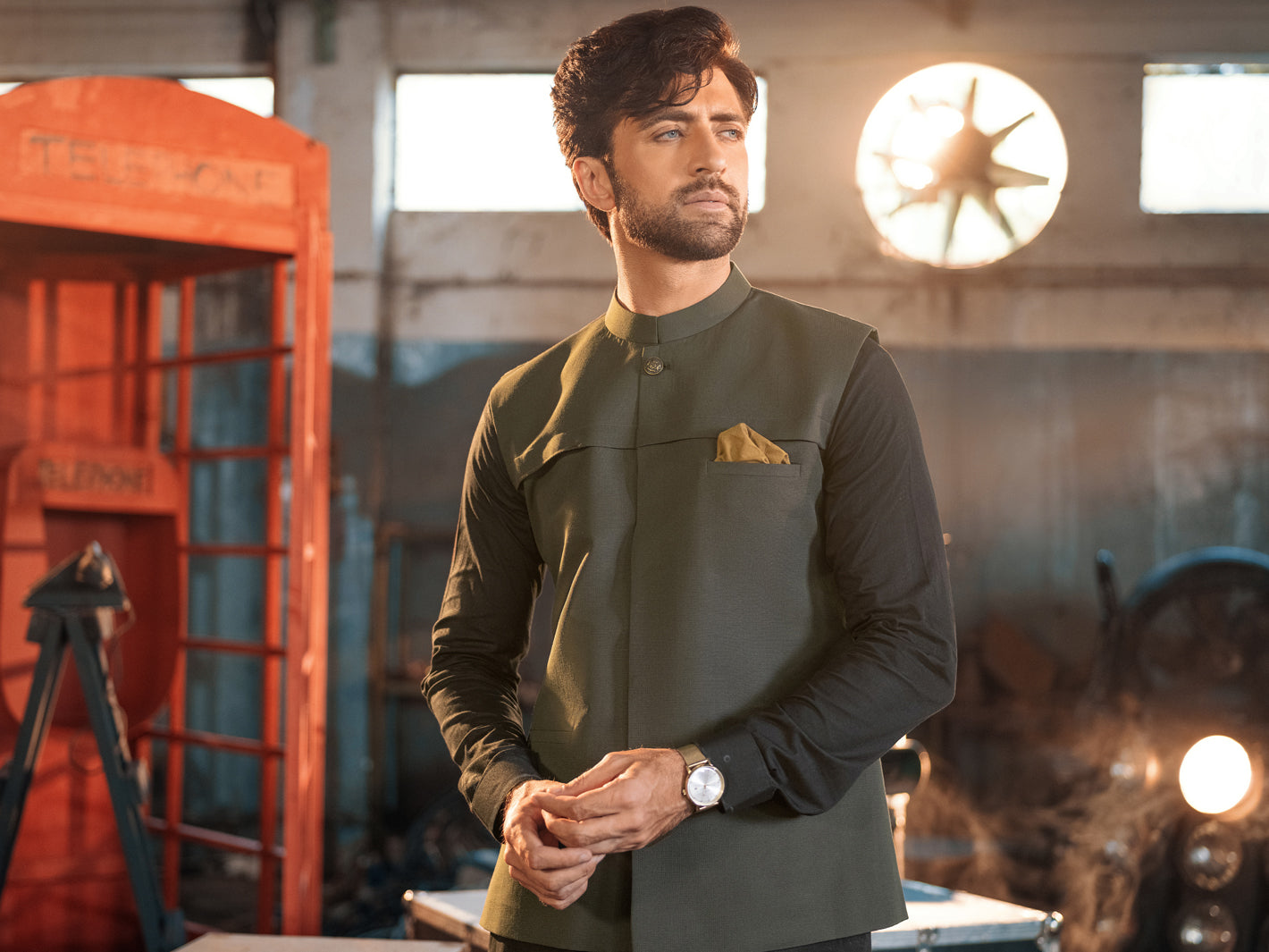 Green Suiting Waistcoat - AL-WC-376