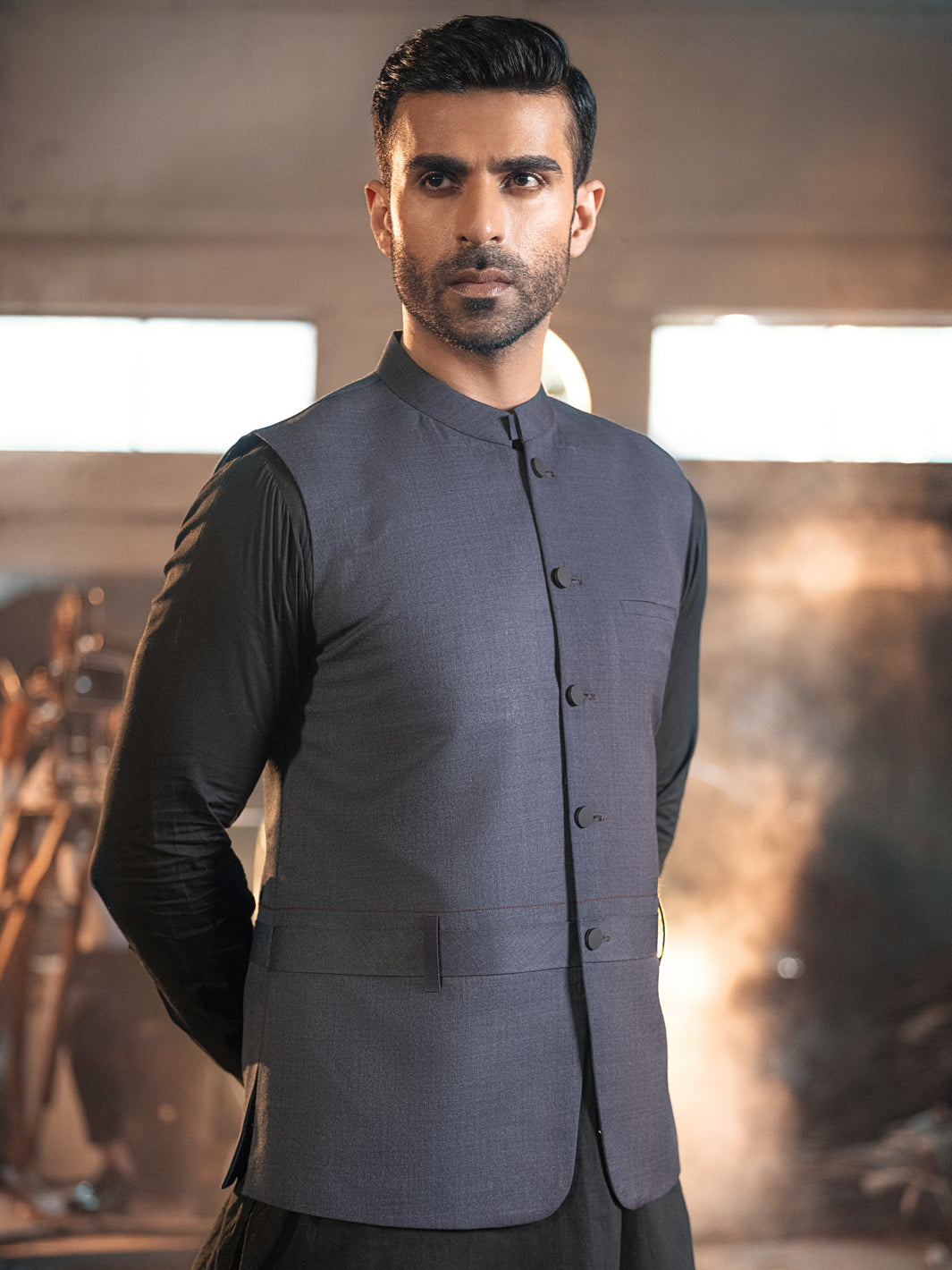 Charcoal Grey Suiting Waistcoat - AL-WC-382