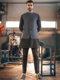 Charcoal Grey Suiting Waistcoat - AL-WC-382