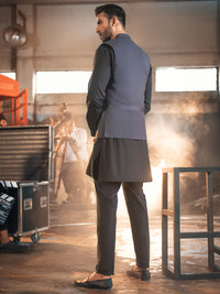 Charcoal Grey Suiting Waistcoat - AL-WC-382