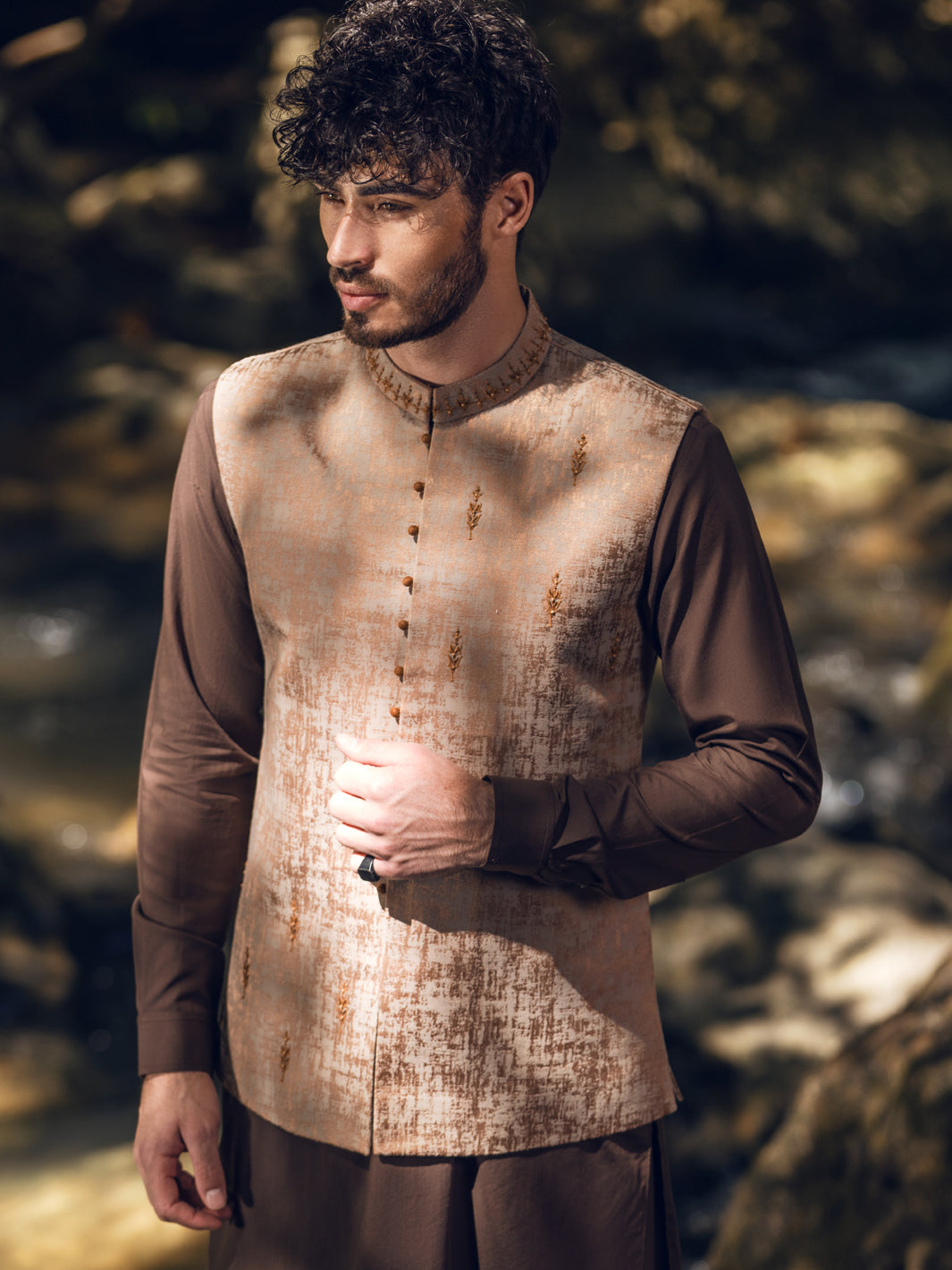 Brown Blended Waistcoat - AL-WC-467