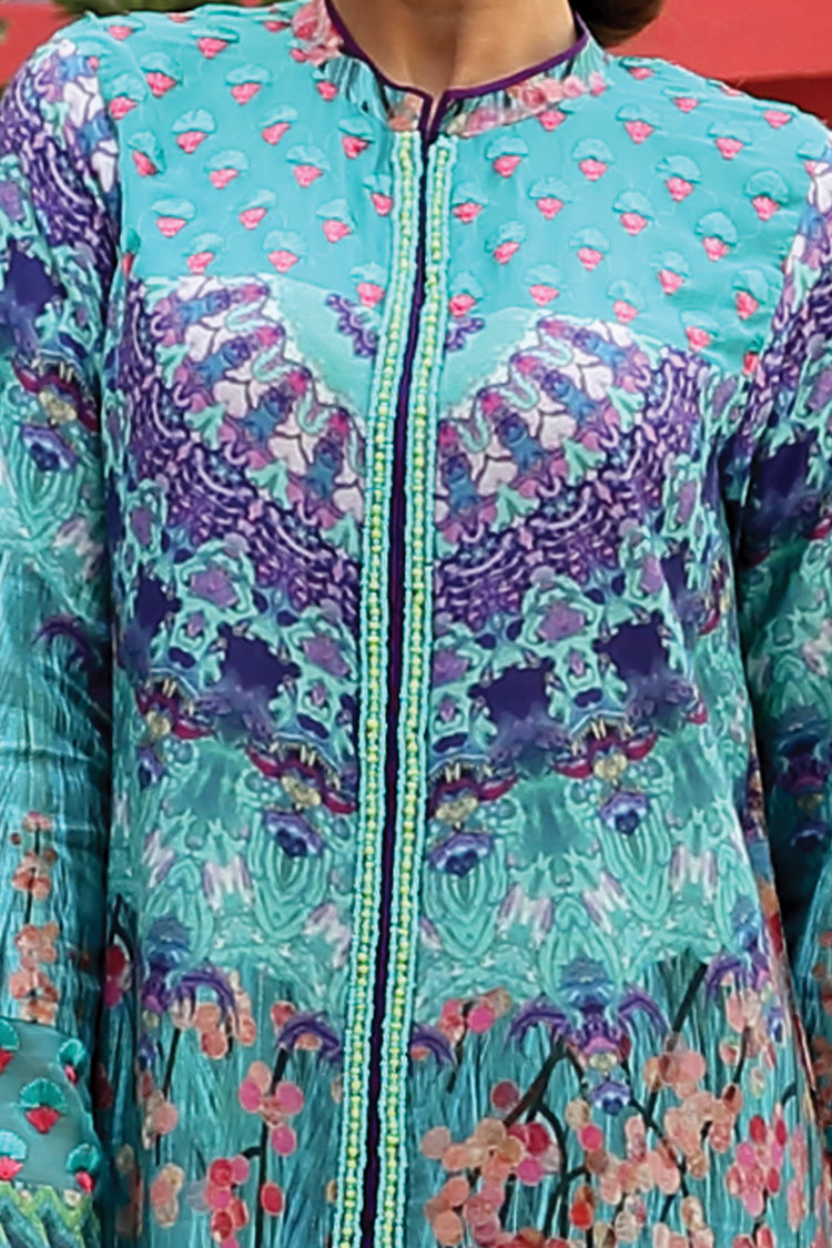 Turquoise 3 Piece Stitched - ALDP-060
