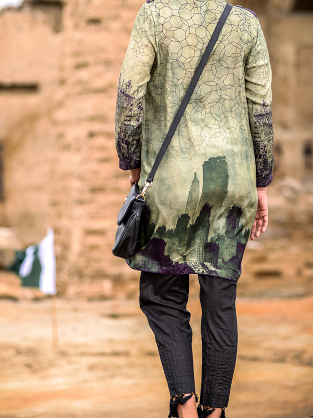 Azaadi Green Tunic - LK-049