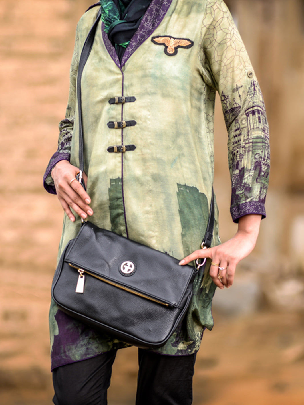 Azaadi Green Tunic - LK-049