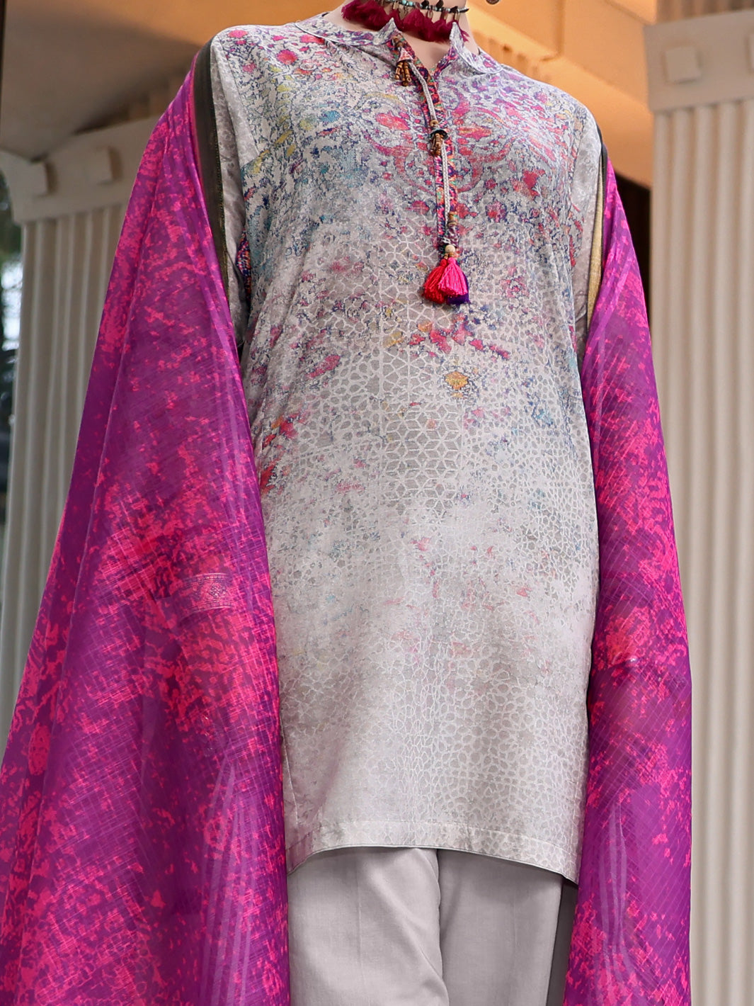 Grey Lawn 3 Piece Stitched - ALP-3PS-1042/S