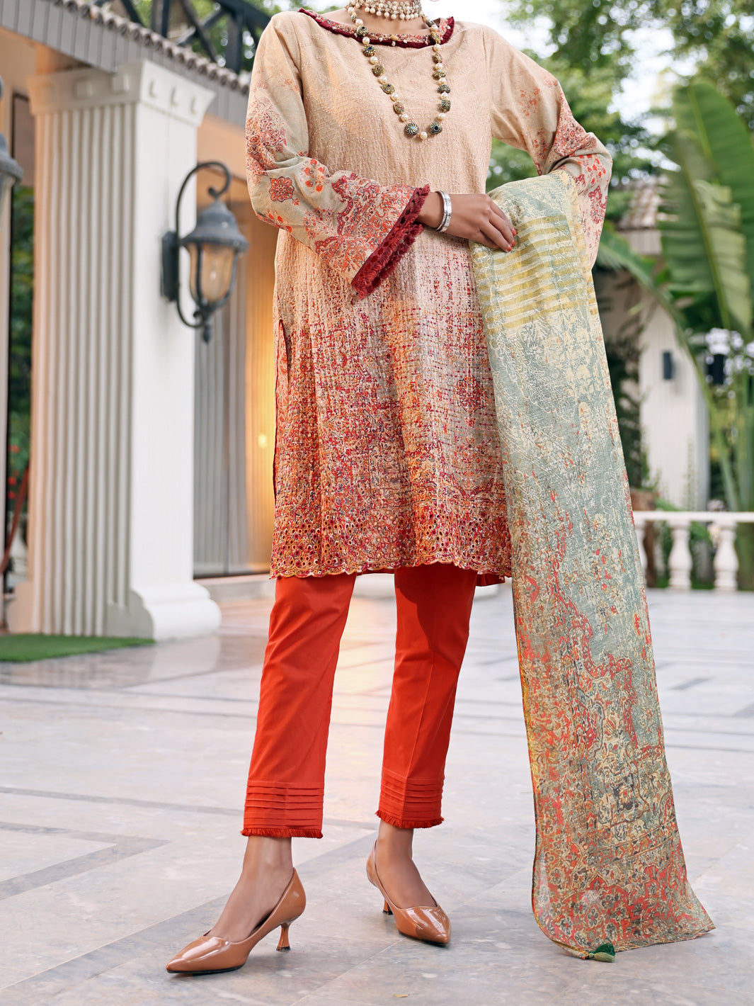 Beige Lawn 3 Piece Unstitched - ALP-3PS-1043