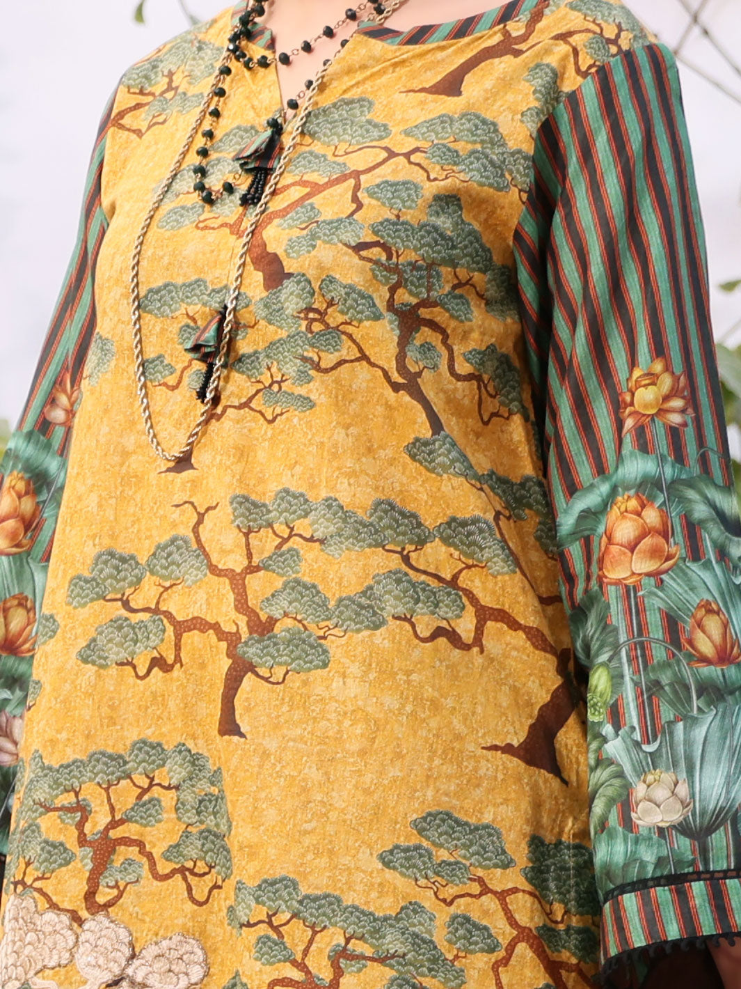 Mustard Lawn 3Pc Stitched - ALP-3PS-1079/S