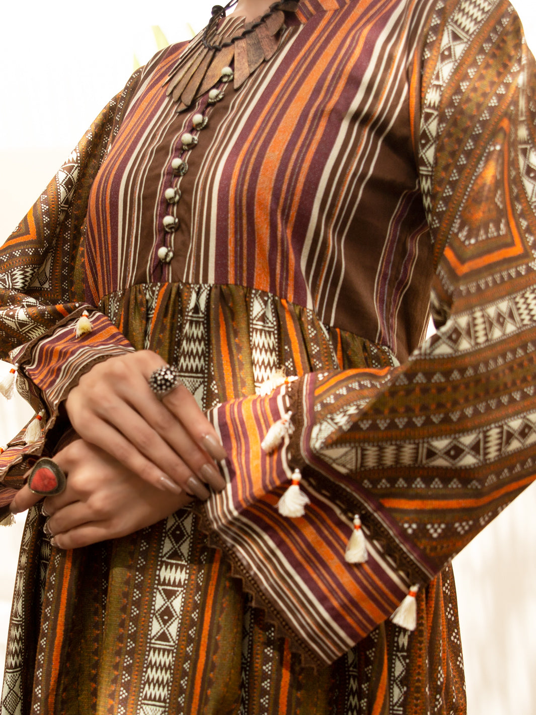 Brown Cambric 2Pc Unstitched - ALP-2PS-1217