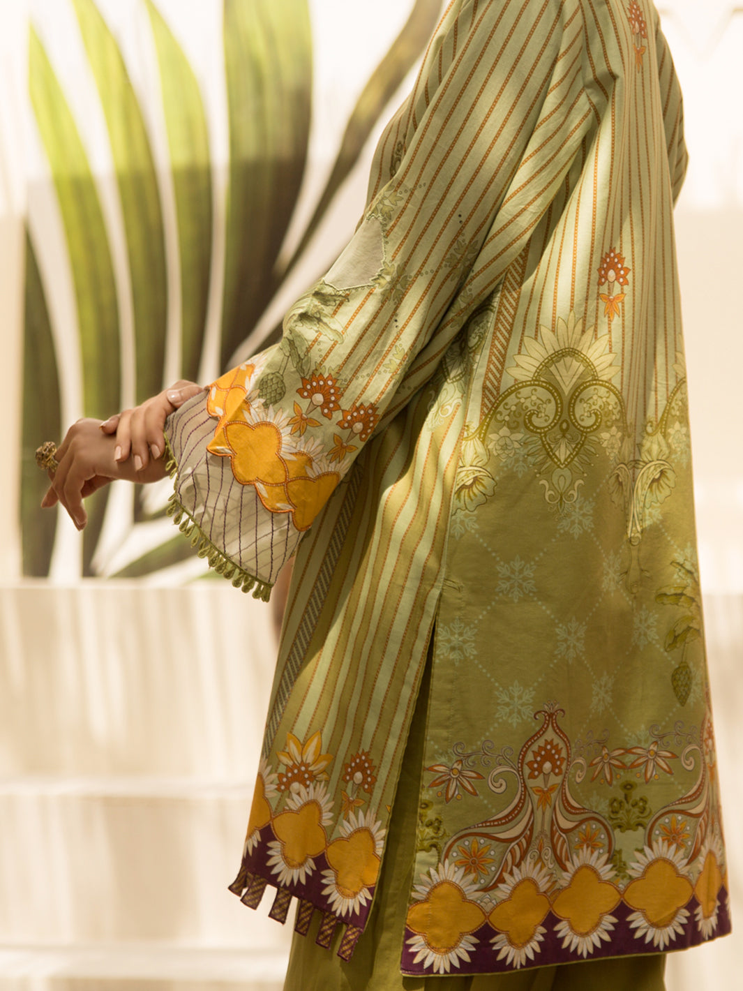 Sage Green Cambric 2Pc Unstitched - ALP-2PS-1215