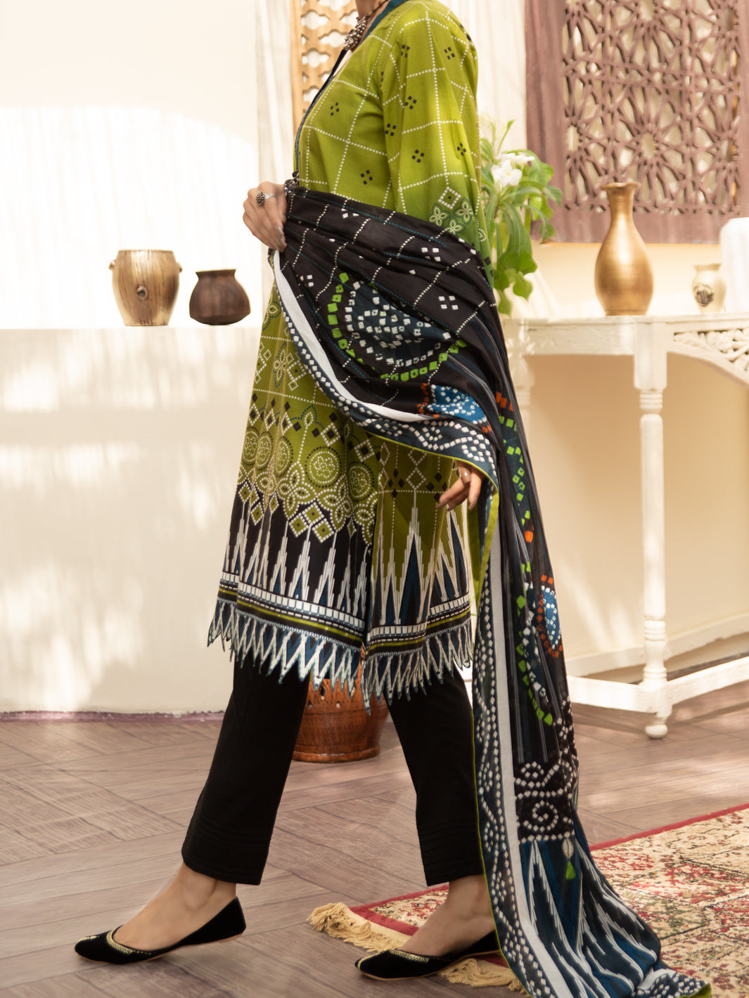 Green Cambric 2Pc Unstitched - ALP-2PS-1211