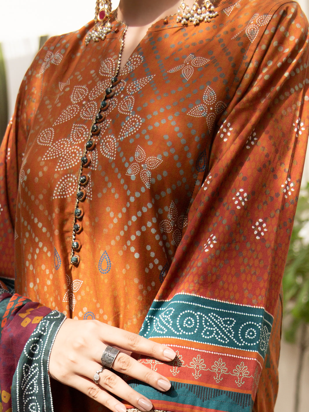 Orange Cambric 2Pc Unstitched - ALP-2PS-1210