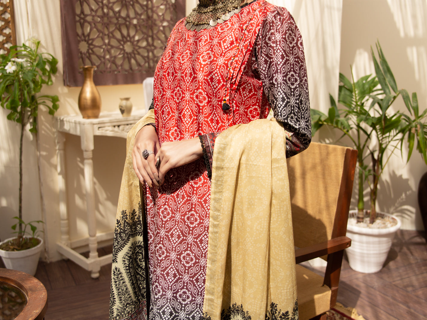 Red Cambric 2 Piece Unstitched - ALP-2PS-1209