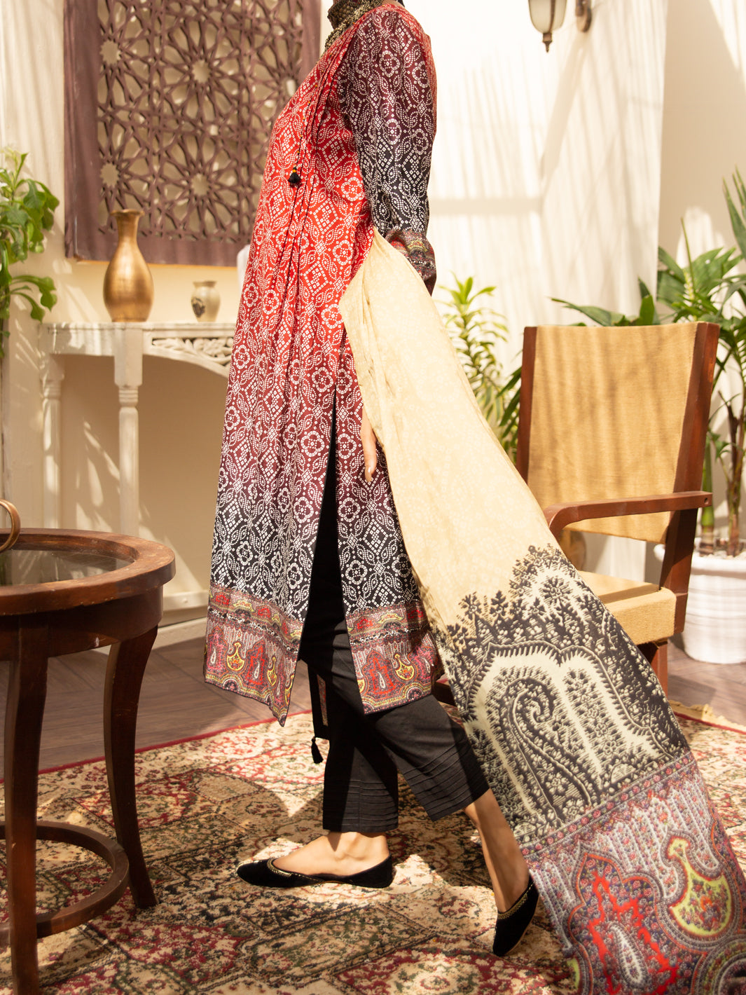 Red Cambric 2 Piece Unstitched - ALP-2PS-1209
