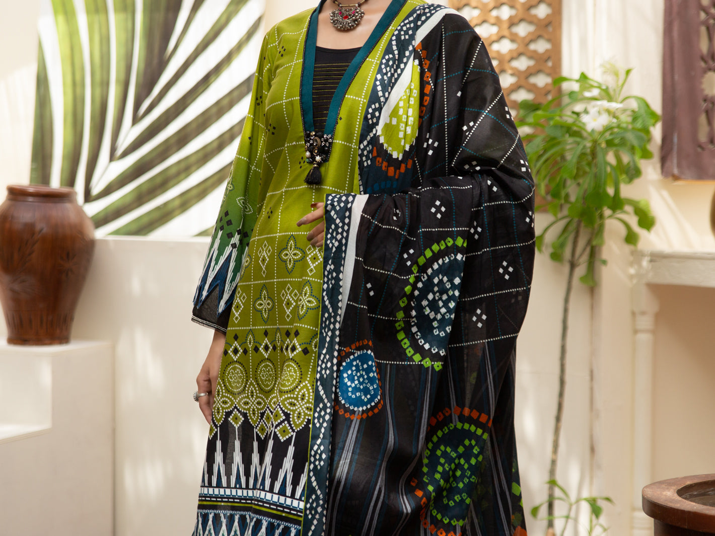 Green Cambric 2Pc Unstitched - ALP-2PS-1211