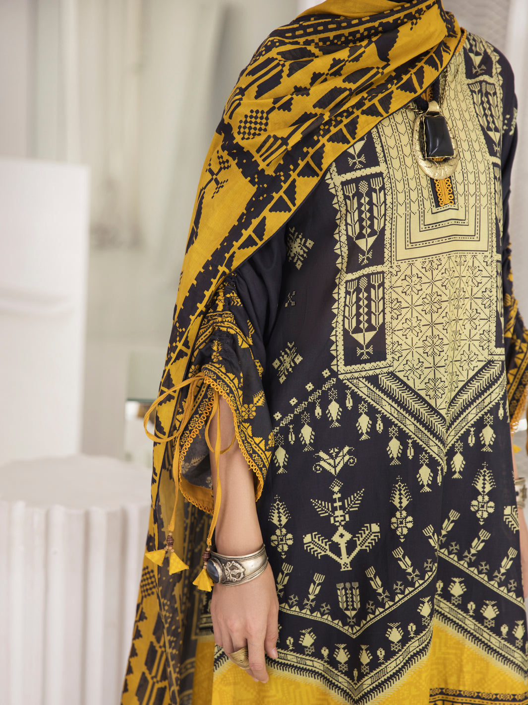 Black Lawn 3 Piece Unstitched - ALP-3PS-1240