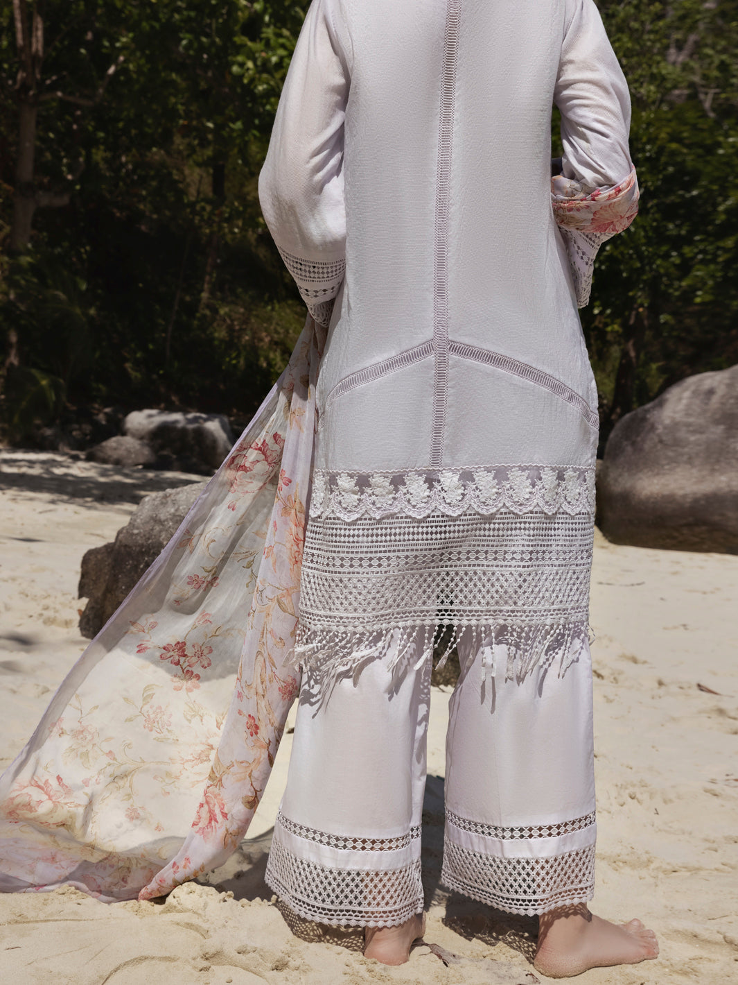 Light Purple Khaddi Net 3 Piece Unstitched - ALP-3PS-1272