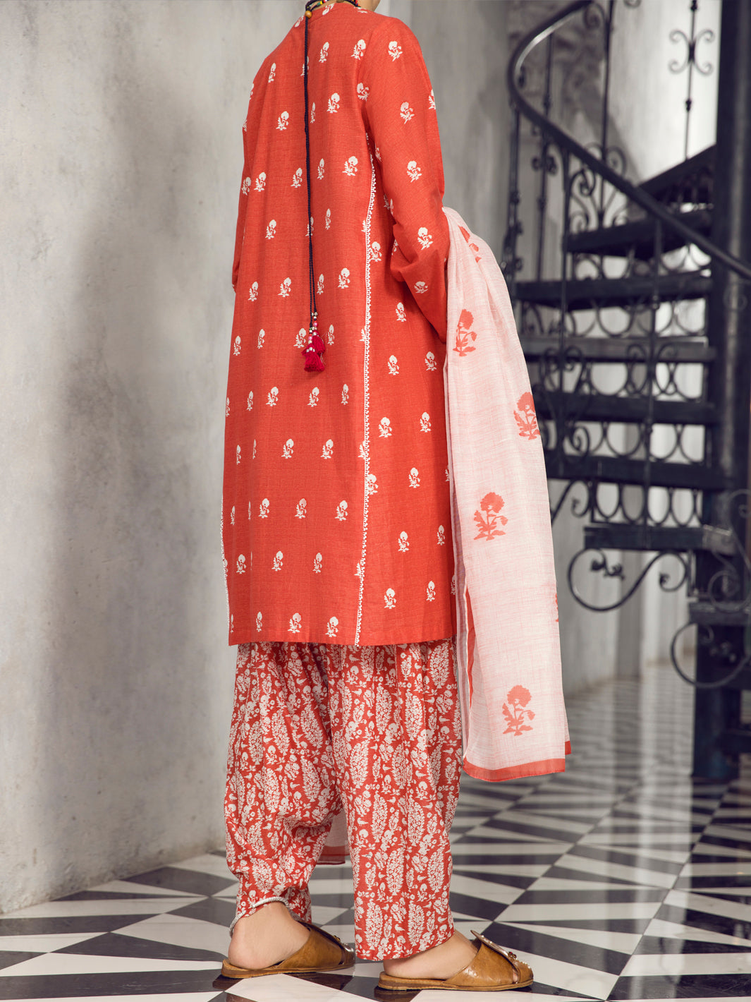 Red Lawn 3 Piece Unstitched - ALP-3PS-1294