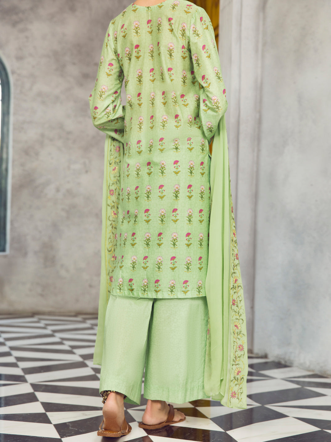 Green Lawn 3 Piece Stitched - ALP-3PS-1295