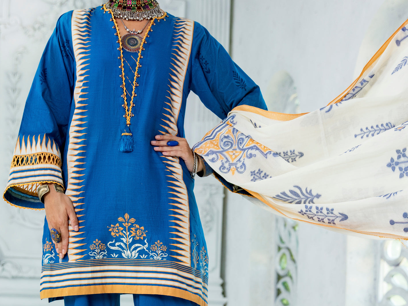 Blue Lawn 3 Piece Unstitched - ALP-3PS-1305