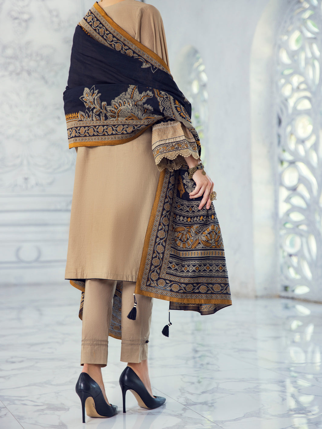 Beige Lawn 3 Piece Unstitched - ALP-3PS-1306