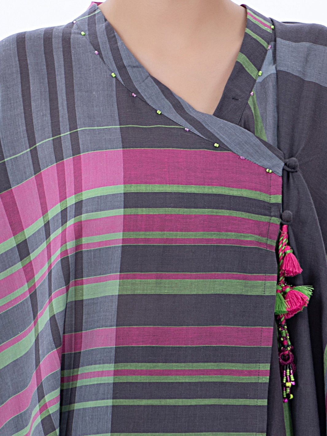 Dark Grey Yarn-Dyed Tunic - ALP-LK-1370