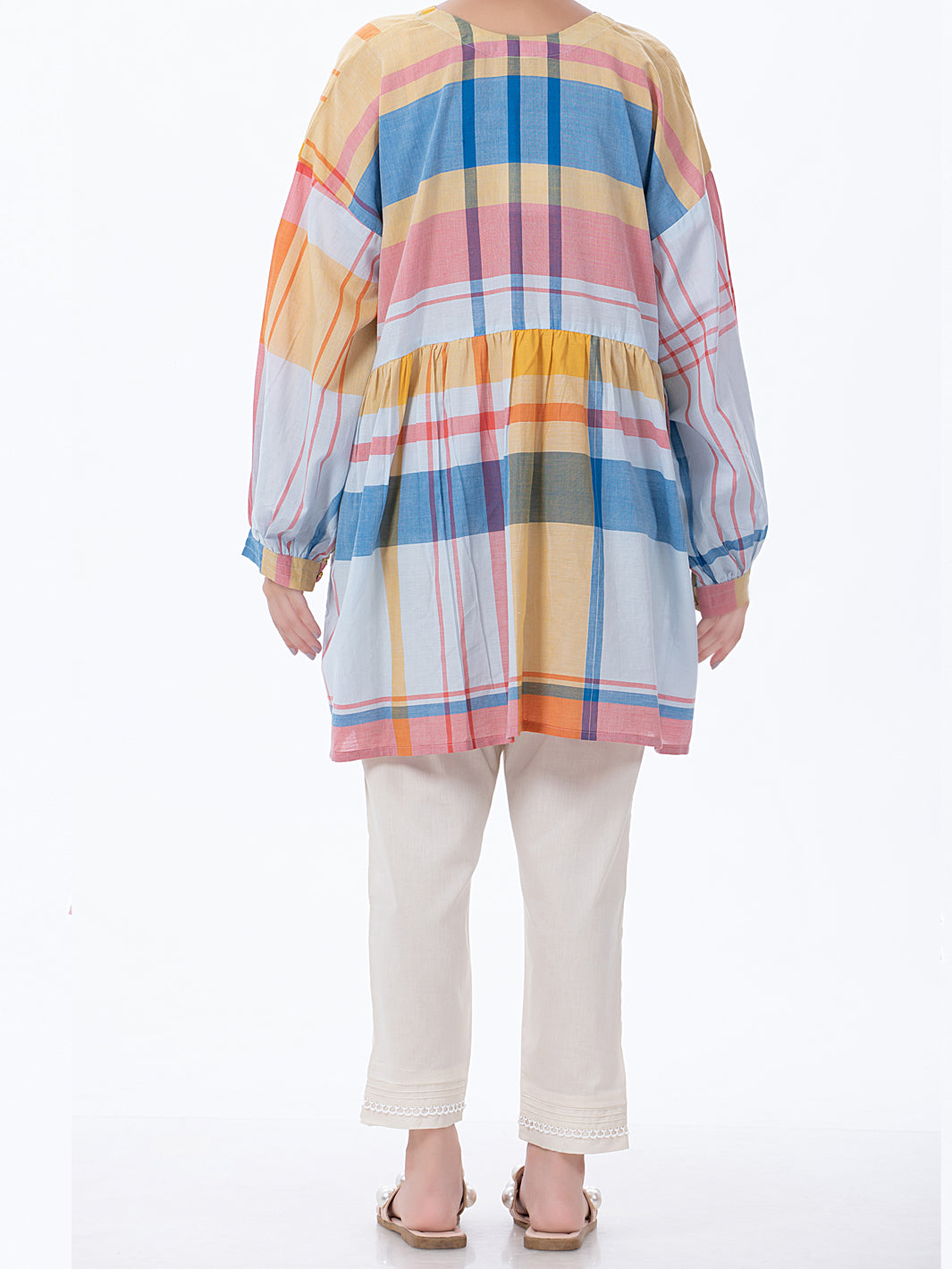 Light Grey Yarn-Dyed Tunic - ALP-LK-1373