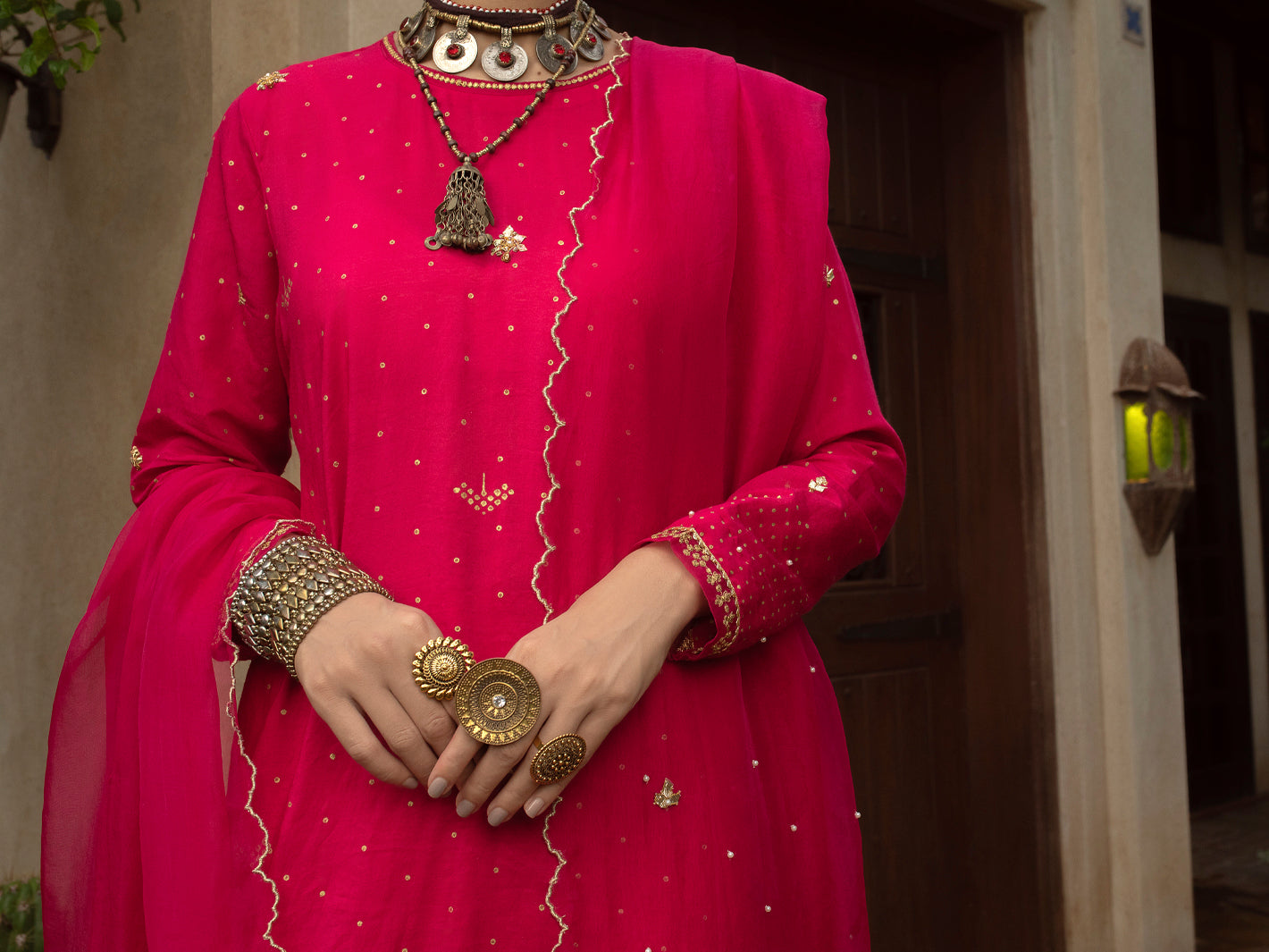 Pink 3Pc Unstitched - ALP-3PS-1397