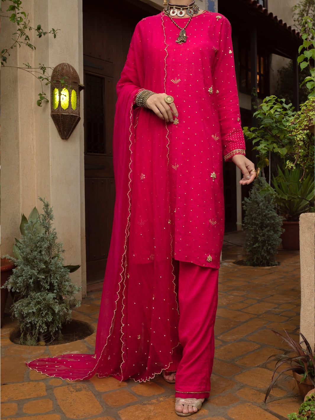 Pink 3 Piece Unstitched - ALP-3PS-1397