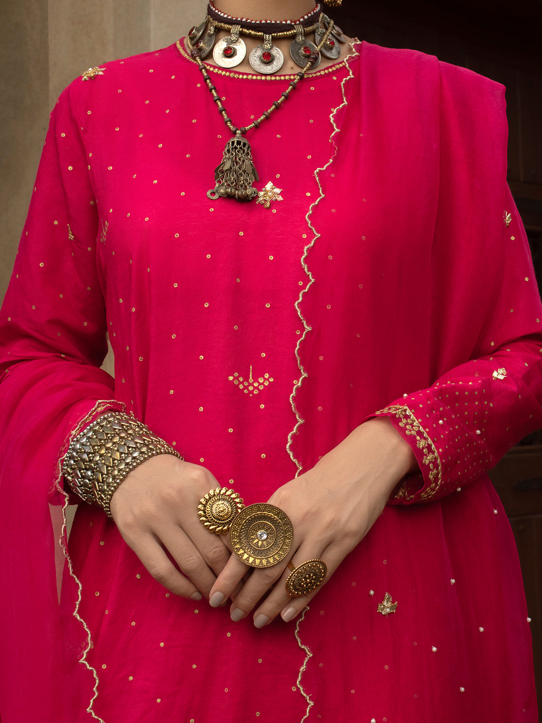 Pink 3 Piece Unstitched - ALP-3PS-1397