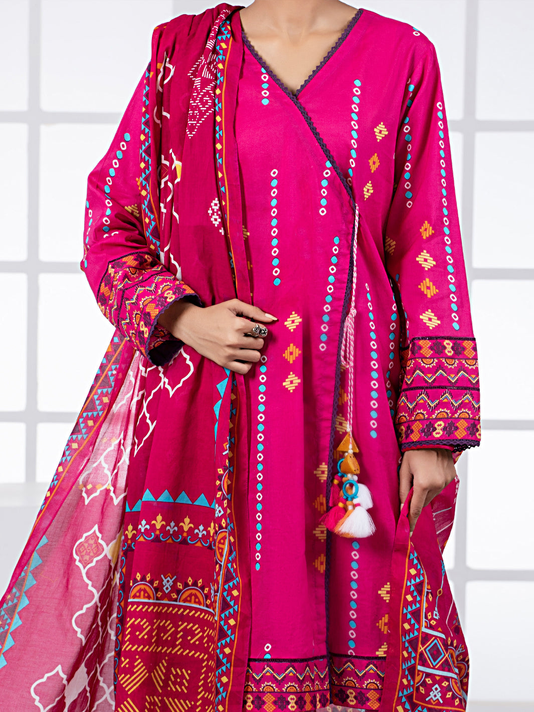 Pink Lawn 2Pc Unstitched - ALP-2PS-1452B