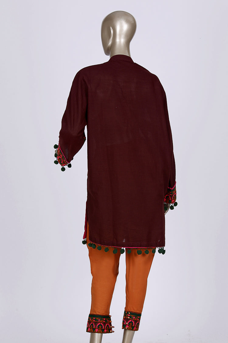 Maroon 3 Piece Stitched - ALP-352