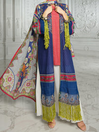 Blue 3Pc Unstitched - ALP-3PS-853