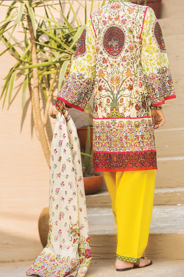 Natural Lawn 3Pc Stitched - ALP-443