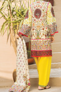 Natural Lawn 3Pc Stitched - ALP-443