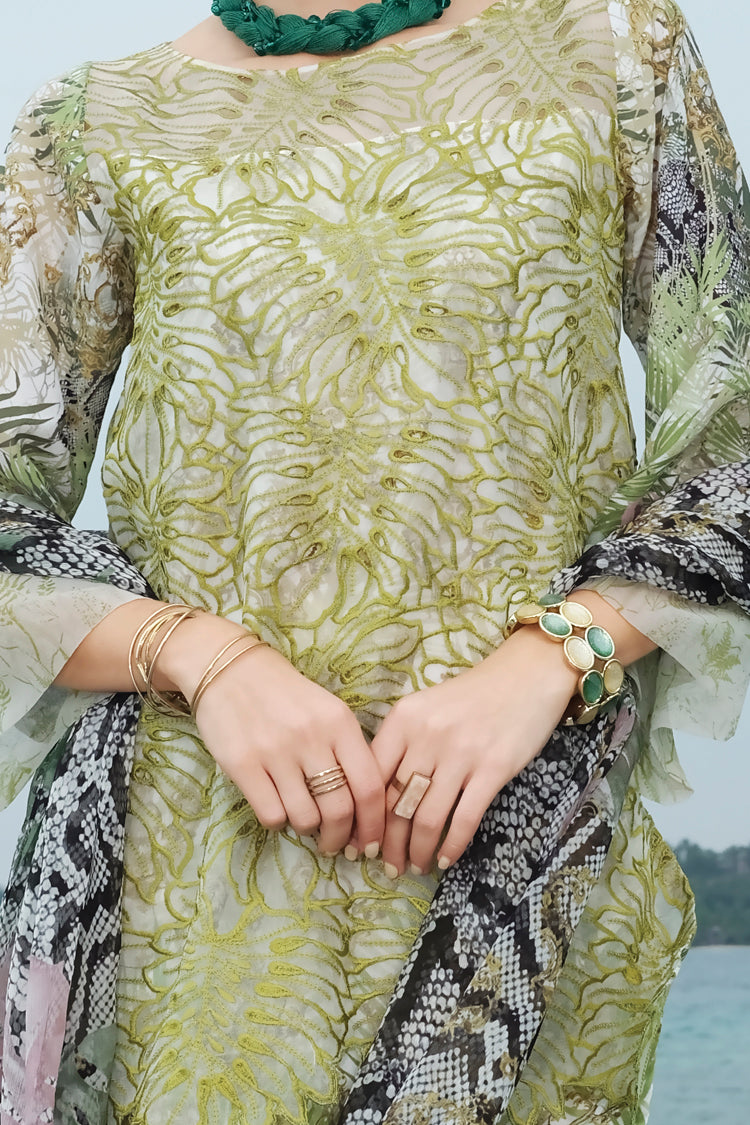 Green Lawn 3 Piece Stitched - ALP-636