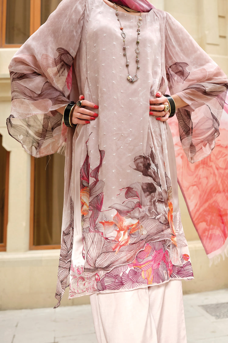Pink Chiffon 3 Piece Stitched - ALP-684
