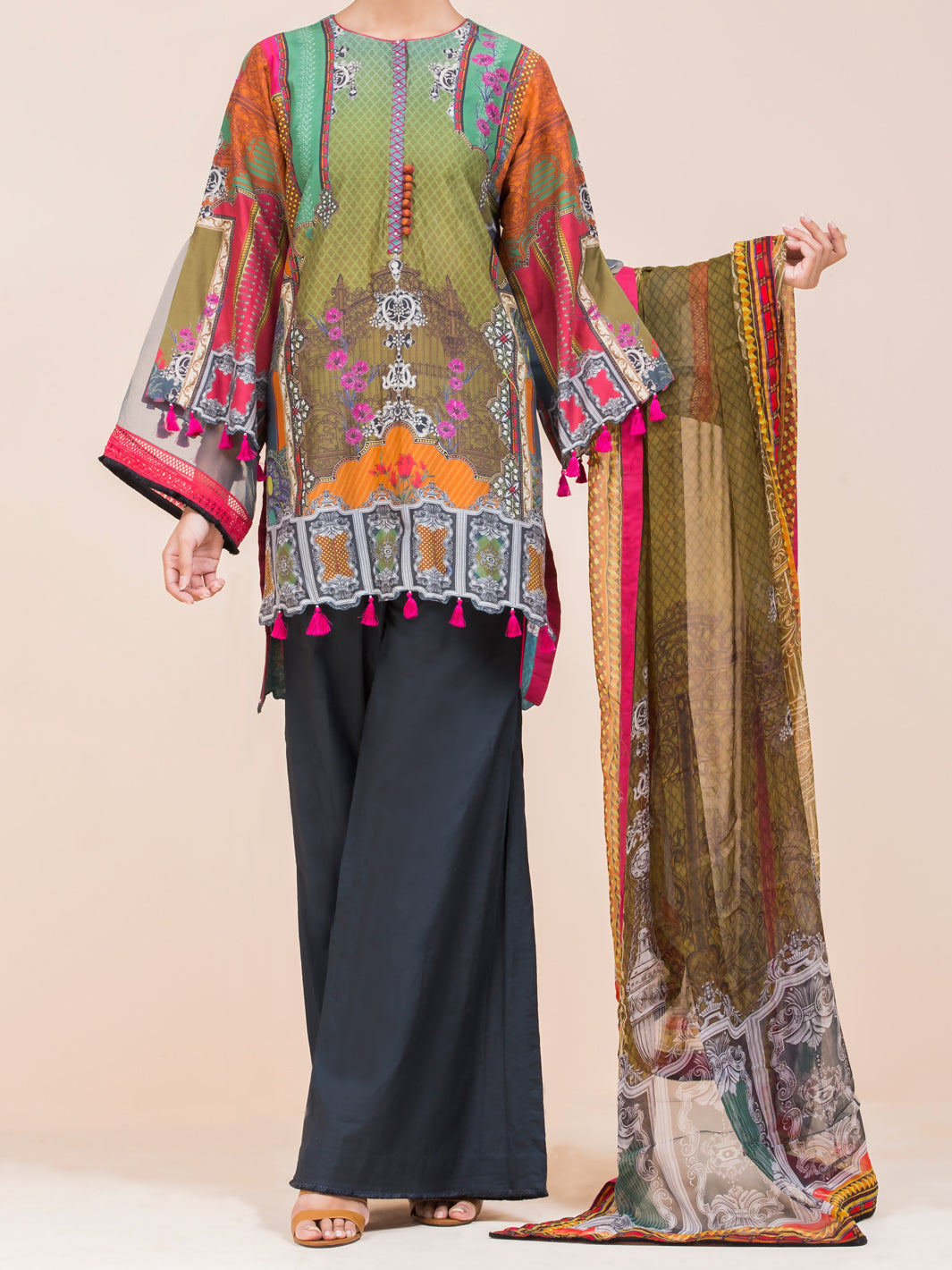 Green Lawn 3Pc Unstitched - ALP-3PS-788