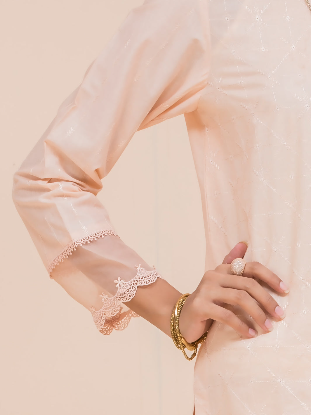 Peach Lawn 3Pc Stitched - ALP-3PS-791