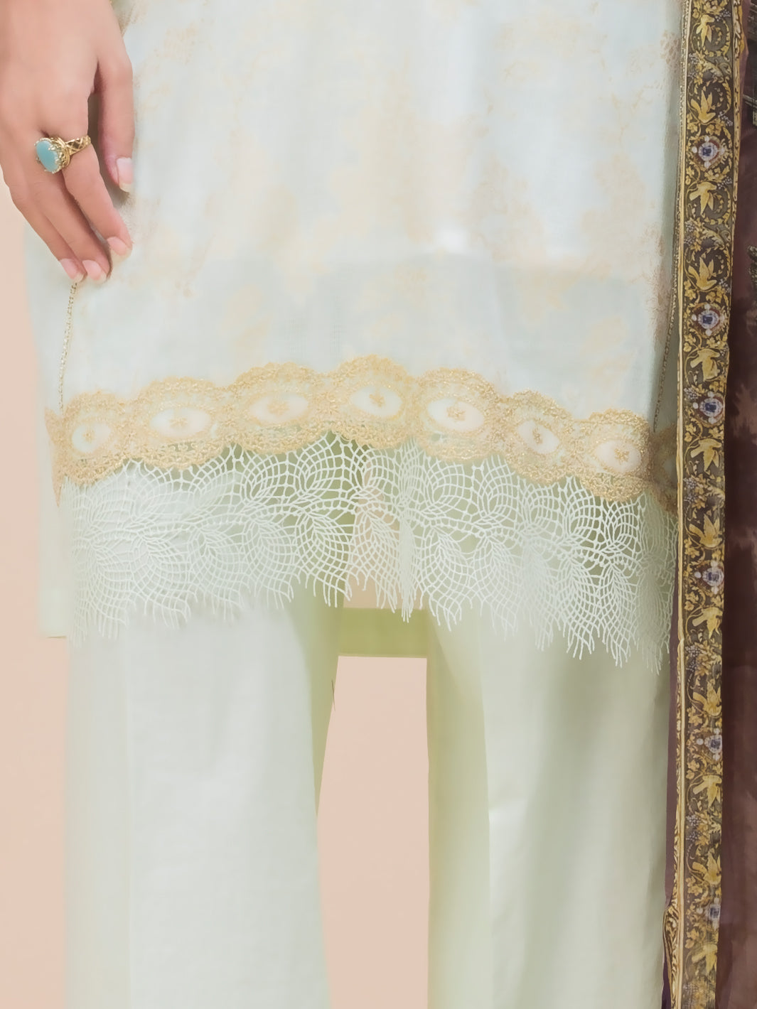 Sea Green Lawn 3 Piece Stitched - ALP-3PS-792