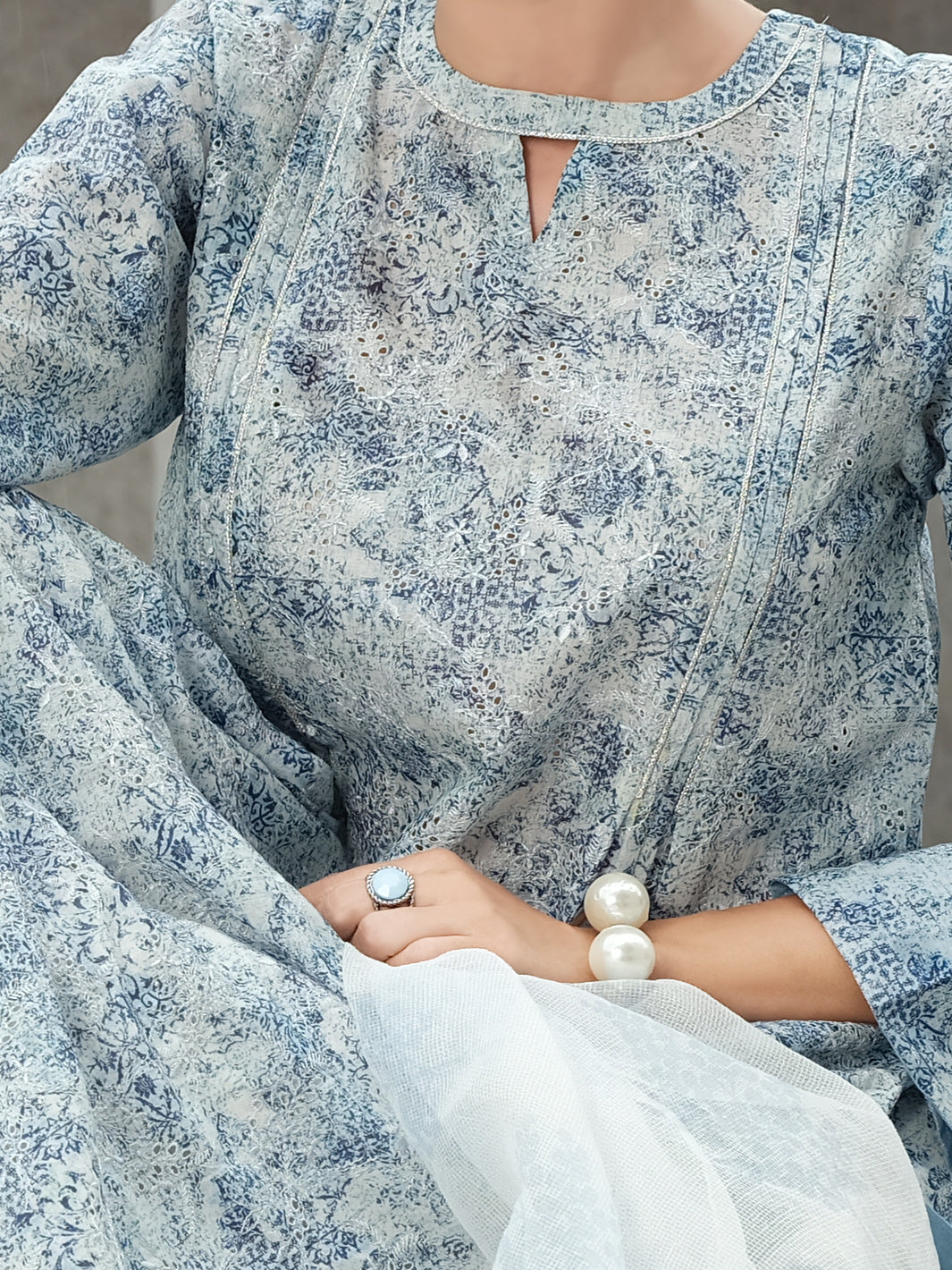 Blue 3 Piece Stitched - ALP-3PS-808