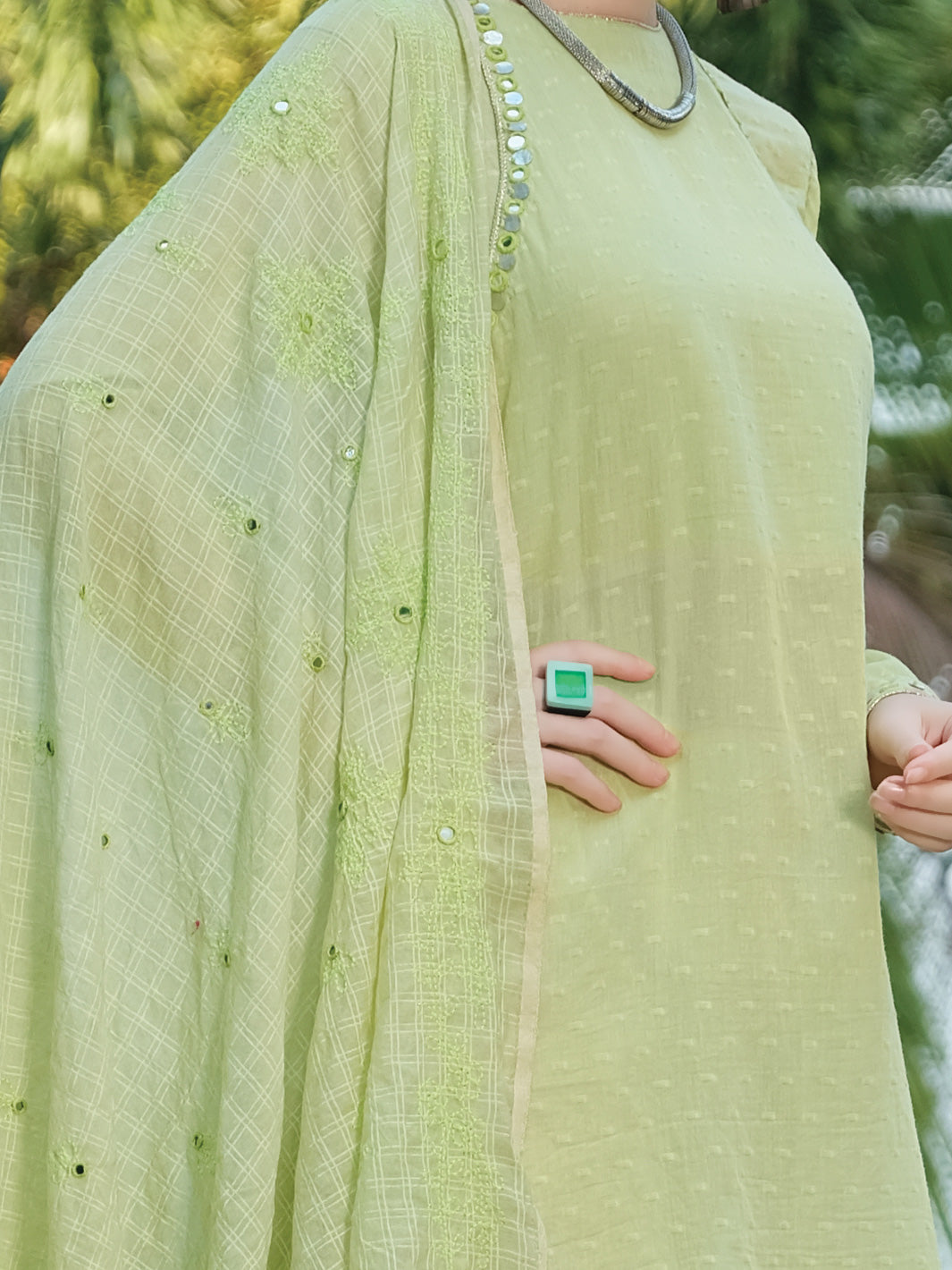 Sea Green Lawn 3Pc Stitched - ALP-3PS-816