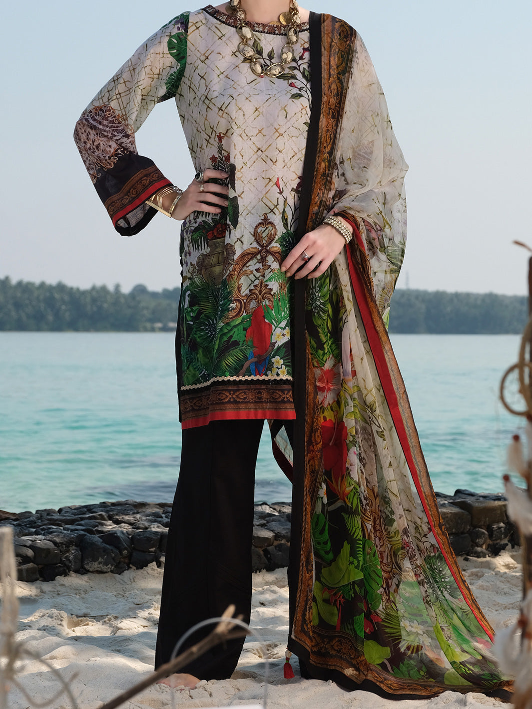 Light Green 3 Piece Unstitched - ALP-3PS-820