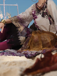 Purple Jacquard 3Pc Stitched - ALP-3PS-824