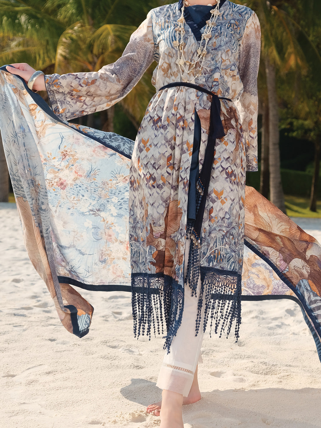 Blue Lawn 2Pc Unstitched - ALP-2PS-859