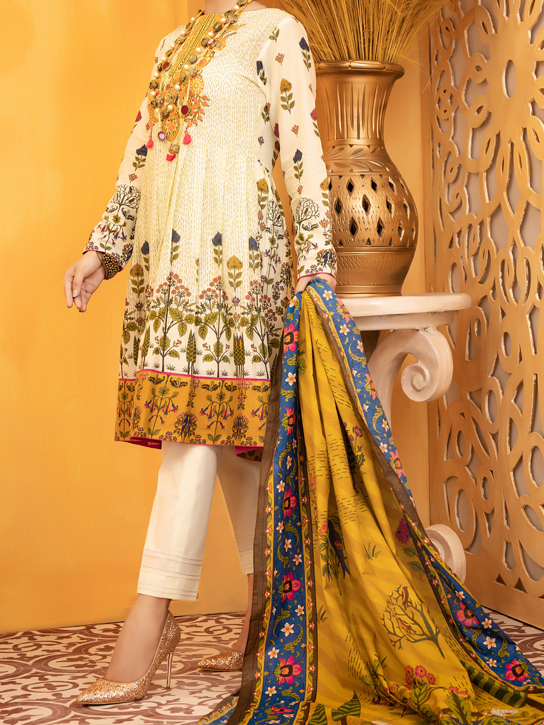 Yellow Lawn 3 Piece Unstitched - ALP-931