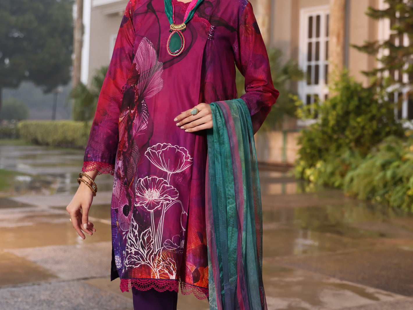Purple Lawn 3 Piece Stitched - ALP-3PS-942/S
