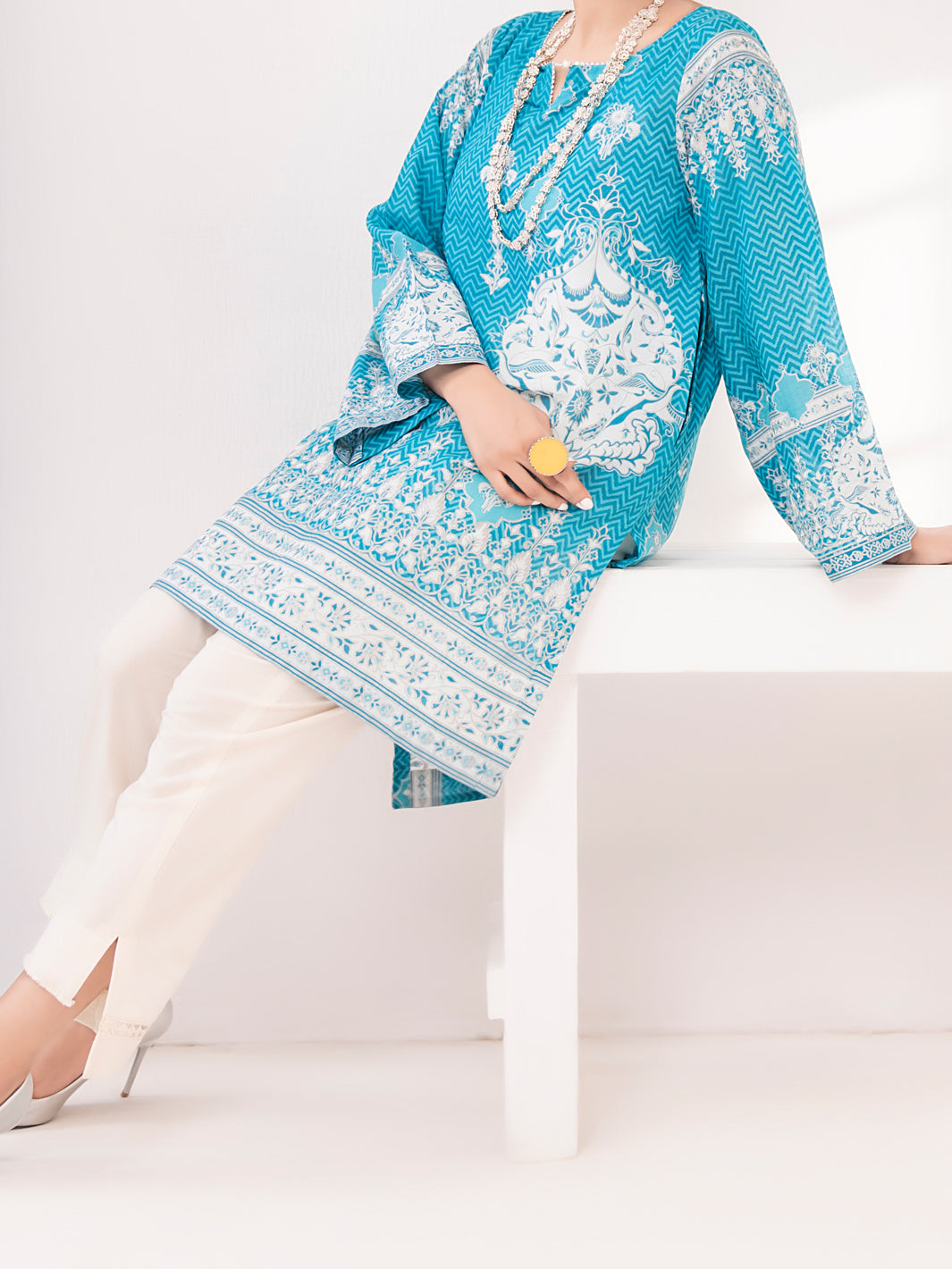 Teal Lawn Tunic - ALP-LK-1010